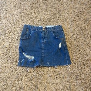 free people denim skirt